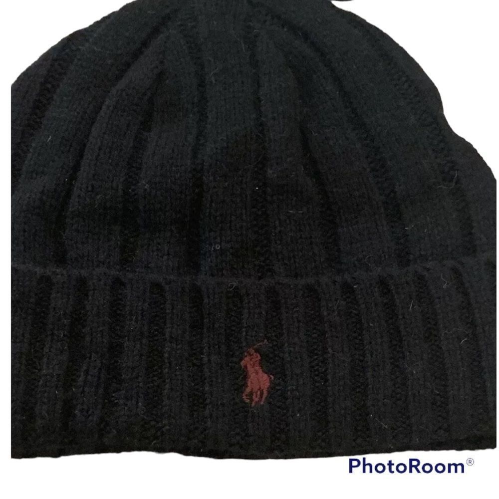 Polo Ralph Lauren black beanie O/S NWT - Picture 2 of 3